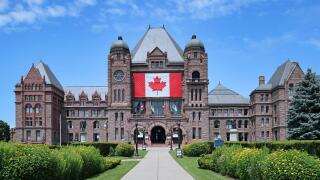 Provincial Parliament Building of Ontario, Canada, in Queen's Park, Toronto