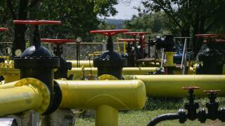 Bucharest, Romania, August 8, 2009: Natural gas station.