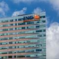 Amsterdam, Netherlands. June 27, 2015. Logo of ING bank at De Entree building