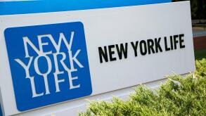 A logo sign outside of a facility occupied by the New York Life Insurance Company in Glen Allen, Virginia on July 19, 2015.