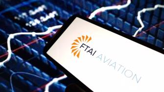 Konskie, Poland - December 08, 2024: FTAI Aviation company logo displayed on mobile phone
