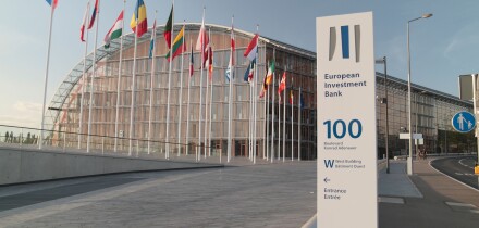 The European Investment Bank (EIB) offices in Luxembourg.  It was established in 1958 under the Treaty of Rome.