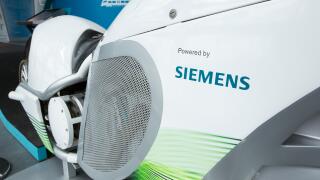 An electric motorbike as part of a sustainability exhibition at the Crystal building which is the first building in the world to be awarded an outstanding BREEAM (BRE Environmental Assessment Method) rating and a LEED (Leadership in Energy and Environment