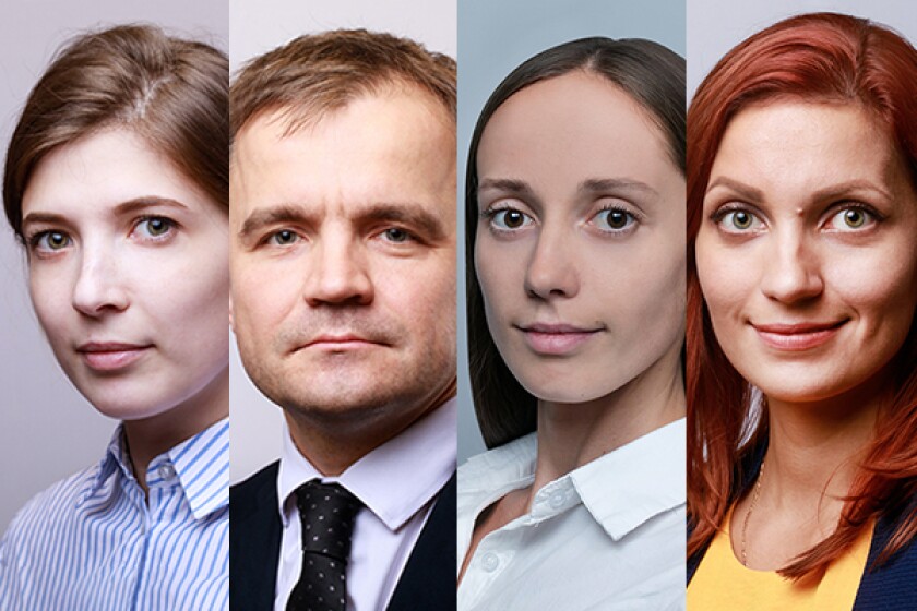 L to R: Oxana Morozevich, Vadim Nyunayev, Irina Klimova, Ksenia Klimina