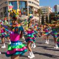 Cyprus, Limassol (Lemesos), Grand Carnival Parade held annually in March, Colourful Parade Participants