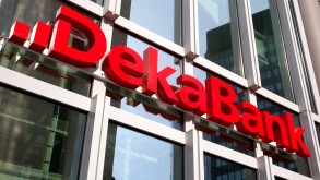 Exterior view with logo, Deka Bank headquarters, Frankfurt am Main, Hesse, Germany, Europe