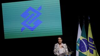 New Banco do Brasil President Tarciana Medeiros speaks during her inauguration ceremony in Brasilia, Brazil January 16, 2023. REUTERS/Adriano Machado