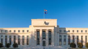 The Fed, Federal Reserve Bank, Washington DC. Marriner S. Eccles Building on Constitution Avenue near the National Mall.