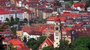 The roofs of Stuttgart South bird's-eye view