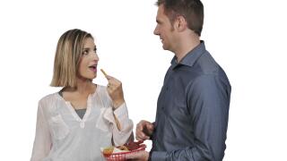 Stealing french fries. Image shot 06/2017. Exact date unknown.