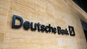 LONDON- JUNE, 2020: Deutsche Bank in the city of London, a large German  global financial service provider