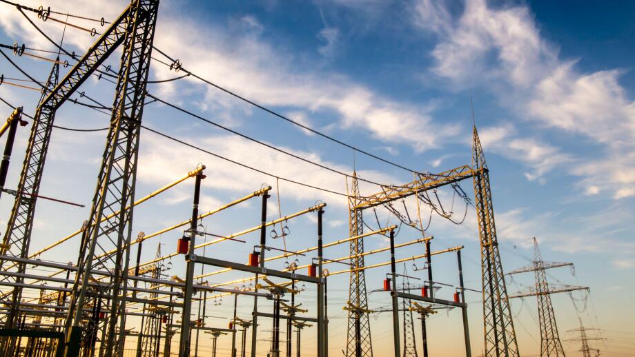 Umspannwerk der Amprion GmbH in Lambsheim, Rheinland-Pfalz