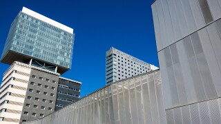 Spain, Barcelona, the CCIB (Convention Center) of the architect Josep Lluis Mateo