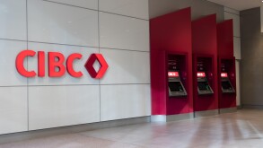 Newly installed CIBC atm machines are seen in a downtown Toronto building; CIBC is one of Canada's Big 5 banks, the 5th largest in Canada.