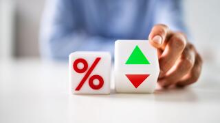 Interest Rate Percent And Business Finance. Discount Percentage