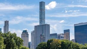 View to New York City Park Ave and 57th St From Central Park