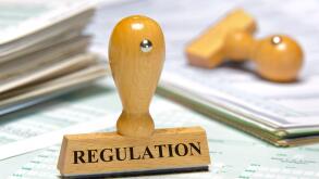 rubber stamp marked with regulation