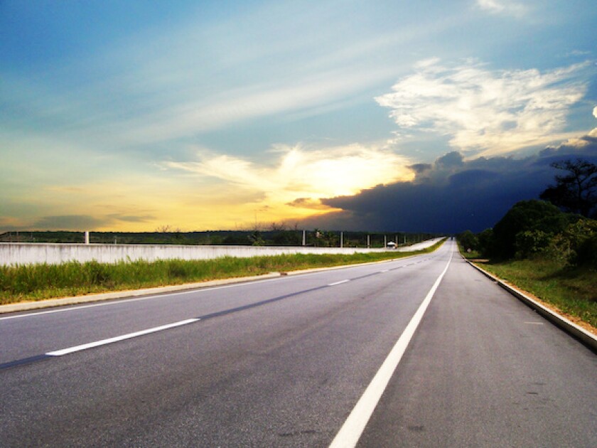 Brazil, road, landscape, storm, sea, LatAm, 575