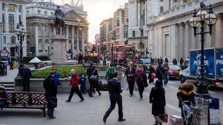 City of London  Outside the Bank of England