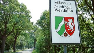 Bordersign of North Rhine-Westphalia (German: Nordrhein-Westfalen) NRW