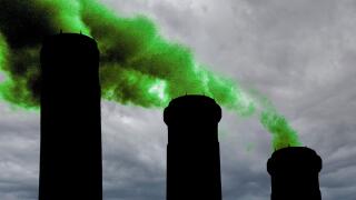 Greenwashing of the coal industry, conceptual image
