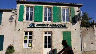 holiday, France, Ille de Re, bank credit agricole