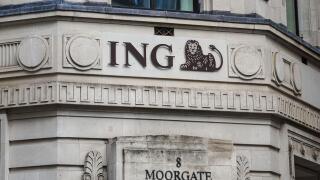 ING Bank on Moorgate in London, England, United Kingdom, UK