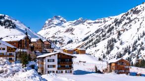 Austria, Vorarlberg, Warth, winter at Hochtannberg Pass