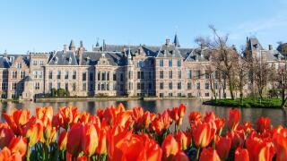 Binnenhof, the seat of the Dutch parliament, in The Hague, Netherlands