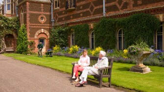 Elderly People Enjoy The Views At Sandringham House,Sandringham Estate,Sandringham,Norfolk,England,uk (Retreat Of HM The Queen)