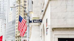 Wall Street sign, New York City, New York, USA