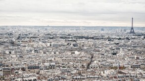 Paris, France - view across the rooftops of the city