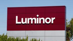 Luminor bank sign is seen next to the Latvia's brach building in Riga, Latvia May 23, 2018. REUTERS/Ints Kalnins