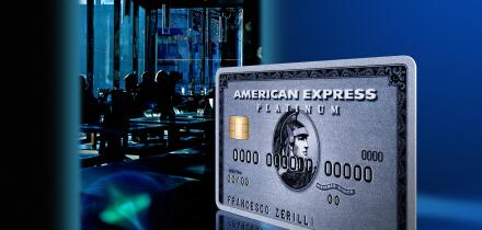 Close up of American Express card against composite background