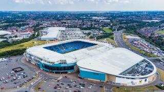 Sports stadium shot from drone for aerial view