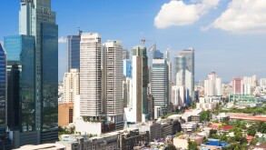 Business district Makati; Manila; Philippines