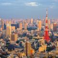 Tokyo aerial panoramic view