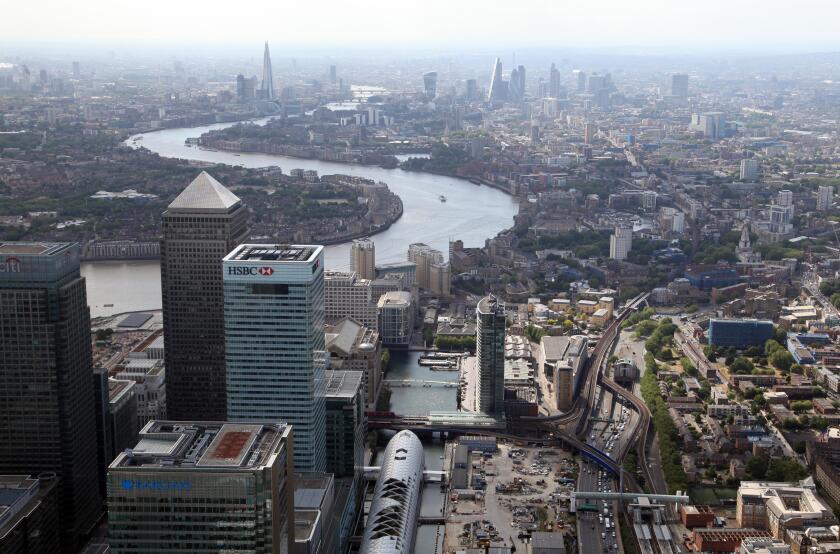 Canary Wharf and City of London from Alamy 5 Jan