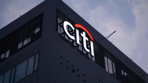 Citi Bank sign in Olsztyn
