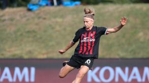 Kamila Dubcova of Milan Femminile during the Italian Women?s Serie A, football match between Ac Milan Femminile and  Juventus Women, on 22 October 2022 at Albinoleffe Stadium, Zanica, Italy.  Photo Nderim Kaceli