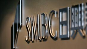 SMBC Nikko Securities' logo is pictured at its headquarters in Tokyo, Japan December 5, 2017. Picture taken December 5, 2017.  REUTERS/Kim Kyung-Hoon