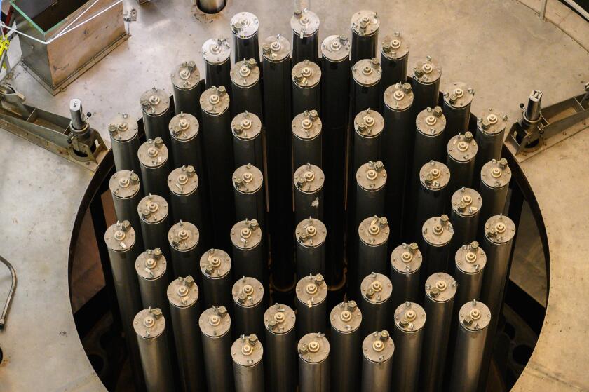 Rodenkirchen, Germany. 24th Oct, 2019. A look at fuel rods at the Unterweser nuclear power plant. The dismantling of the plant has been underway since 2018. Credit: Mohssen Assanimoghaddam/dpa/Alamy Live News