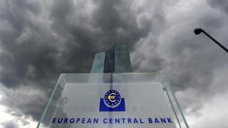 Dark clouds starting to clear from above the headquarters of the European Central Bank (ECB) in Frankfurt am Main, Germany, 26 April 2017. Europe's most important monetary policy chiefs will meet here on 27 April 2017. Photo: Arne Dedert/dpa