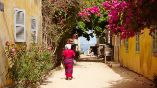 Rue Bouffles, Ile de Goree, Senegal, Africa