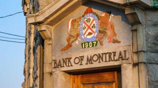 Lunenburg, Nova Scotia, Canada - 12 August 2021: Former Bank of Montreal building