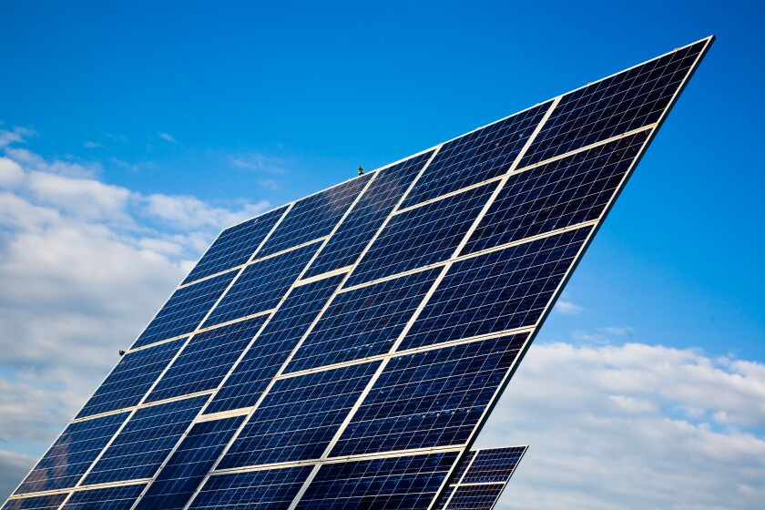 Solar Panel against blue sky