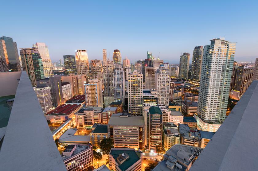 Makati City Skyline. Makati City is one of the most developed business district of Metro Manila and the entire Philippines.