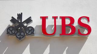 SANKT MORITZ, SWITZERLAND - AUGUST 16, 2018: UBS swiss bank sign in a sunny day in Sankt Moritz, Switzerland