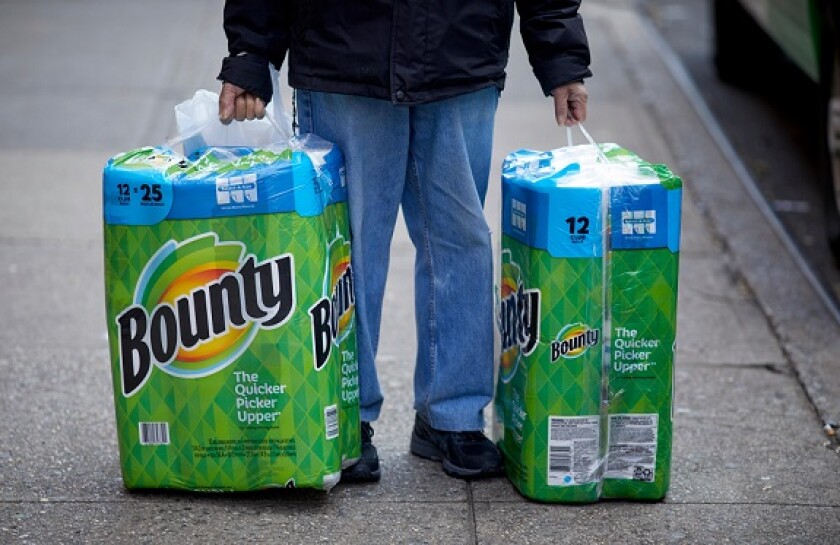 Procter & Gamble Bounty paper towels from Alamy 27Jan22 575x375