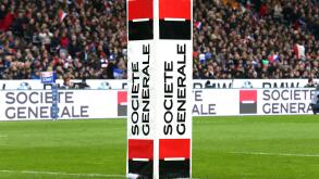 Rugby Union - France v England - RBS Six Nations Championship 2016 - Stade de France, St Denis, France - 19/3/16 Logo of French bank Societe Generale. REUTERS/Charles Platiau
